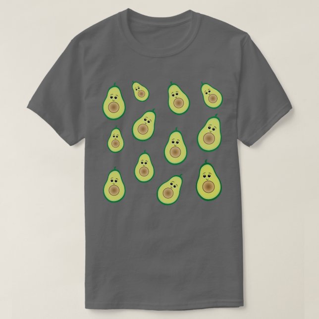 Cute Half Avocado Pattern Classic TShirt (Design Front)
