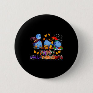 Cute Hallothanksmas Bowling Halloween Thanksgiving 2 Inch Round Button