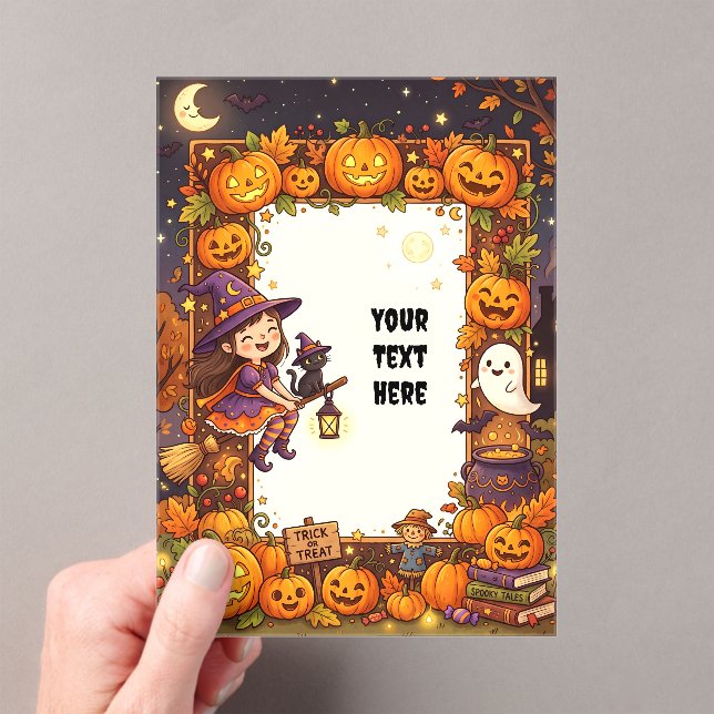 Cute Halloween Acrylic Invitation #2 (Insitu (Handheld))