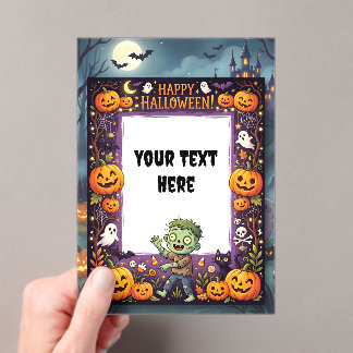 Cute Halloween Acrylic Invitation #5