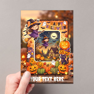 Cute Halloween Acrylic Invitation #6