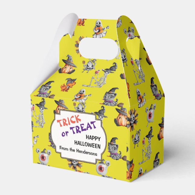 Cute Halloween all-over design custom Favor Box (Front Side)