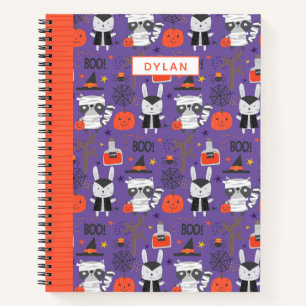 Cute Halloween Animals Personalized Draw & Write Notebook