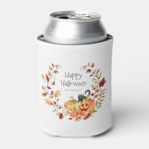 Cute Halloween Autumn Foliage Can Cooler