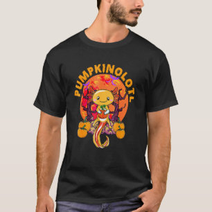Cute Halloween Axolotl Costume Pumpkin T-Shirt