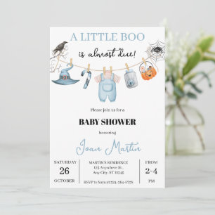Cute Halloween Baby Shower for Boy Invitation