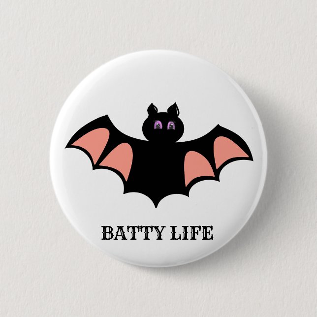 Cute Halloween Bat 2 Inch Round Button (Front)