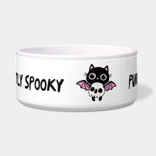 Cute Halloween Bat Cat - Purr-fectly Spooky Pun