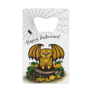 Cute Halloween Bat Credit Card Bottle Opener