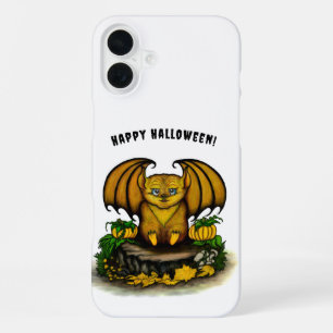 Cute Halloween Bat iPhone 16 Plus Case