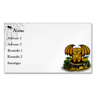 Cute Halloween Bat Magnetic Business Card
