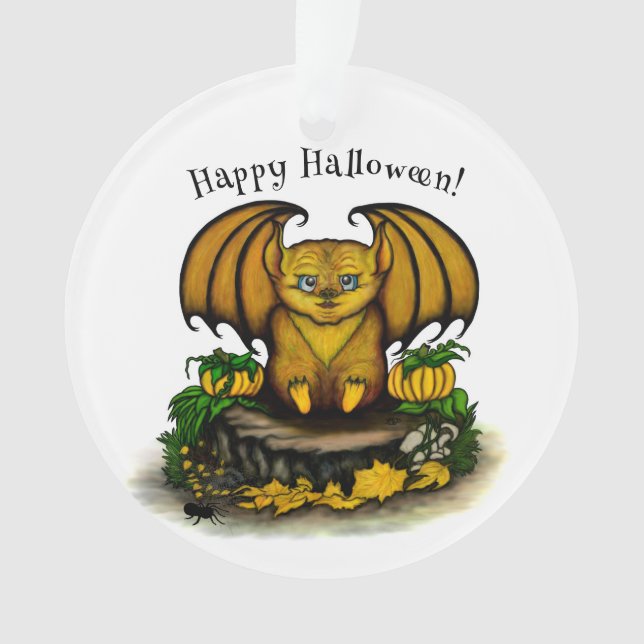  Cute Halloween Bat Ornament (Front)