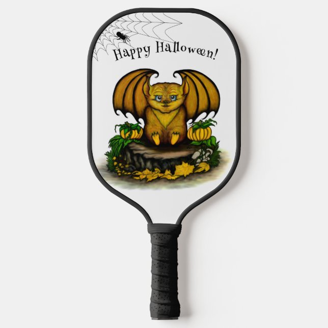  Cute Halloween Bat Pickleball Paddle (Front)