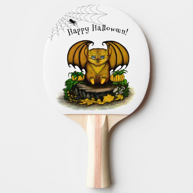  Cute Halloween Bat Ping Pong Paddle (Front)