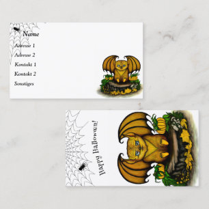 Cute Halloween Bat Planner Business Card