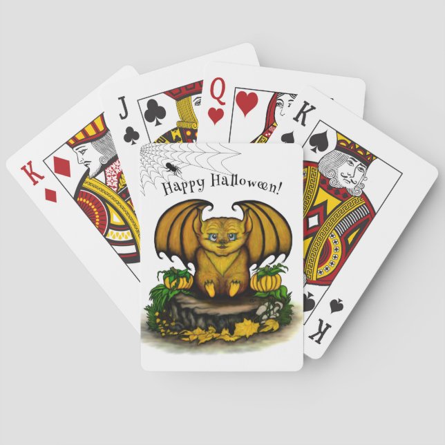  Cute Halloween Bat Playing Cards (Back)