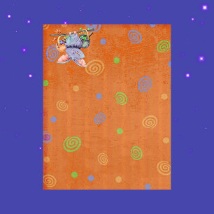 Cute Halloween Bat Scrapbook Paper