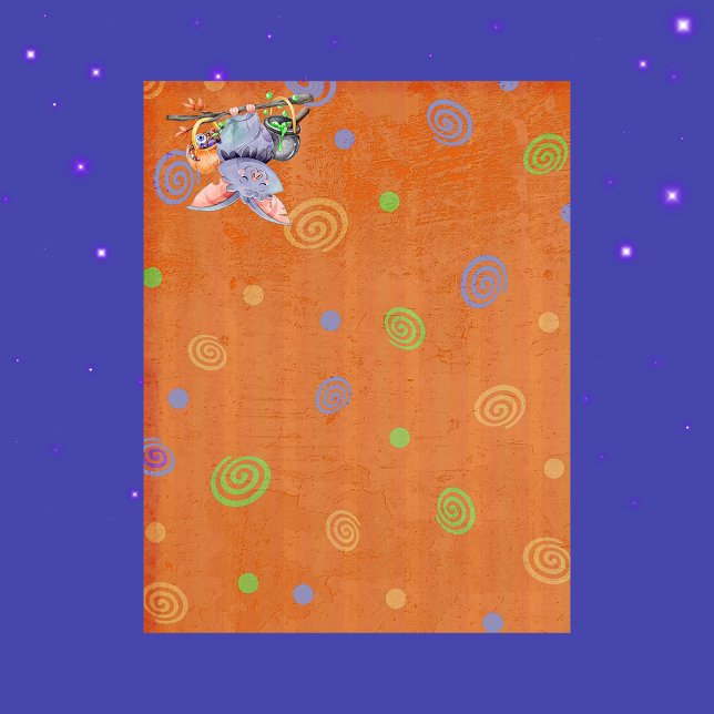 Cute Halloween Bat Scrapbook Paper (Creator Uploaded)