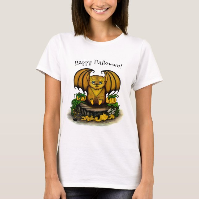  Cute Halloween Bat T-Shirt (Front)