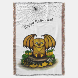 Cute Halloween Bat Throw Blanket