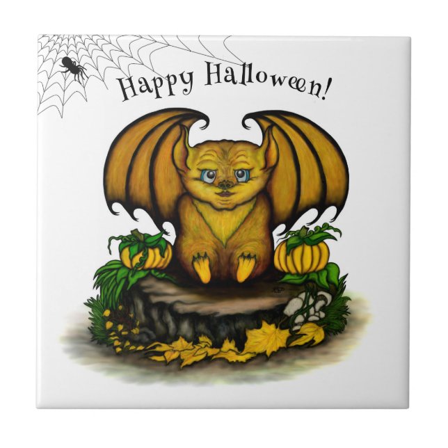  Cute Halloween Bat Tile (Front)