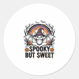Cute Halloween Bat Vintage Engraving Spooky Shirt  Classic Round Sticker