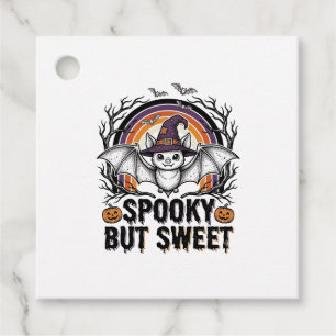 Cute Halloween Bat Vintage Engraving Spooky Shirt Favour Tags