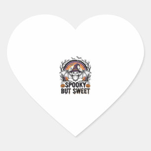 Cute Halloween Bat Vintage Engraving Spooky Shirt  Heart Sticker