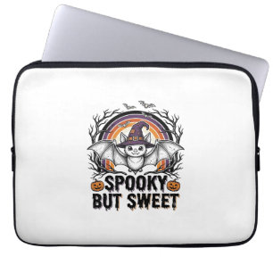 Cute Halloween Bat Vintage Engraving Spooky Shirt Laptop Sleeve