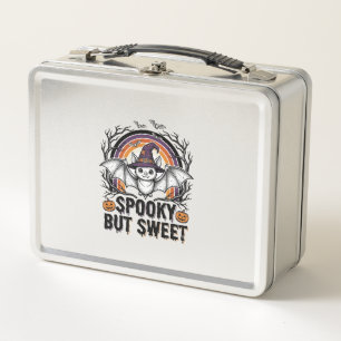 Cute Halloween Bat Vintage Engraving Spooky Shirt Metal Lunch Box
