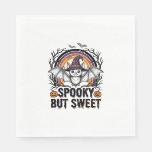 Cute Halloween Bat Vintage Engraving Spooky Shirt Napkin