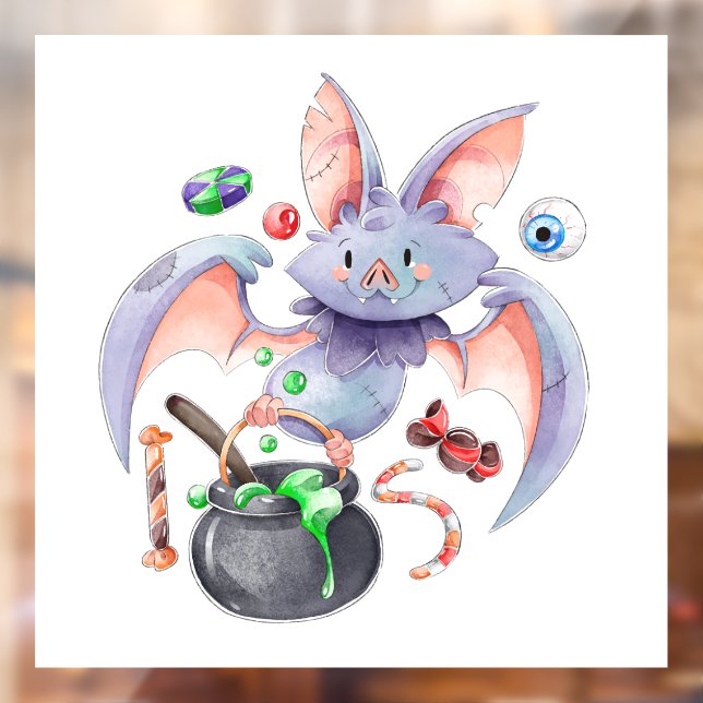 Cute Halloween Bat Window Cling (Sheet 2)