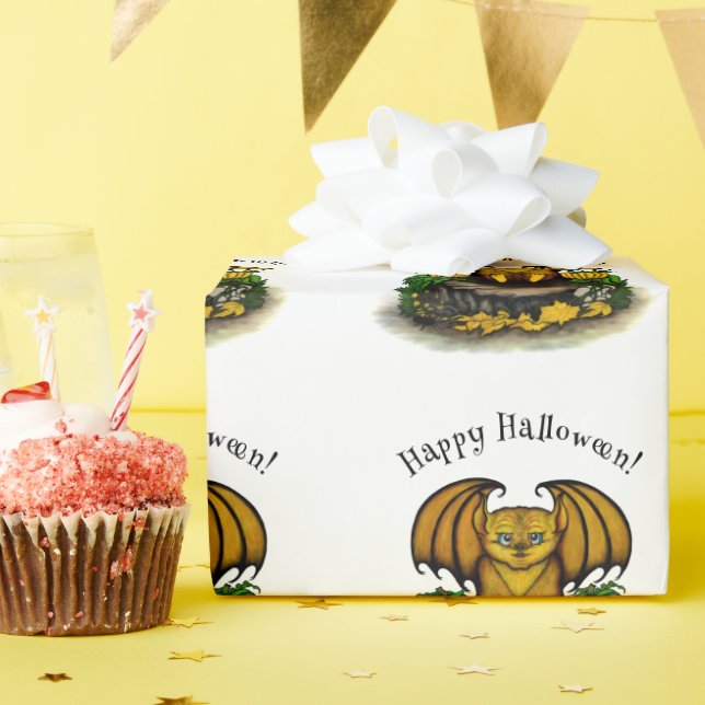  Cute Halloween Bat Wrapping Paper (Birthday Party)