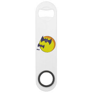 Cute Halloween Bats and a beautiful full moon Bar Key