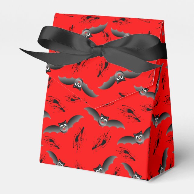 Cute Halloween Bats Favour Box (Front Side)