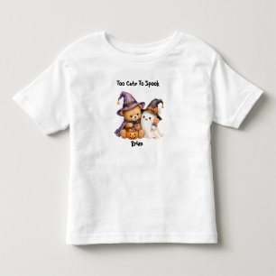 Cute Halloween Bear Ghost Custom Toddler T-shirt