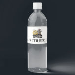 Cute Halloween Birthday Party<br><div class="desc">Cute Halloween Birthday Party Water Bottle Label featuring a hand painted hunted house design. This item is versatile for varieties Halloween parties, birthday costume party. Text in black can be fully personalized. Use the template fields to add your details. If you want to change the font style, color or text...</div>