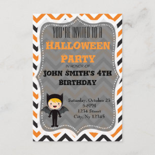 Cute Halloween Birthday Party Invite