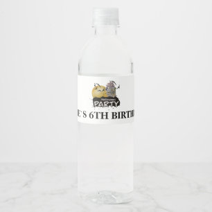 Cute Halloween Birthday Party Water Bottle Label