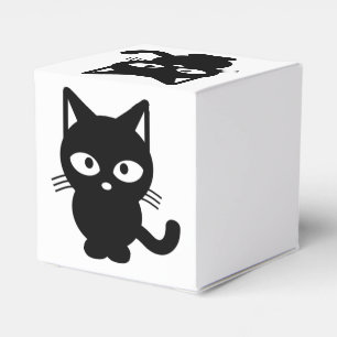 Cute Halloween Black Cat Kitty Favor Box