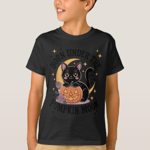 Cute Halloween Black Cat Pastel Goth Witchy T-Shirt