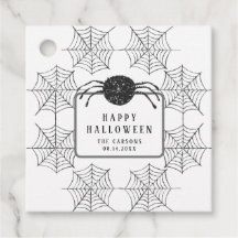 Cute Halloween Black White Spider Web Party Decor