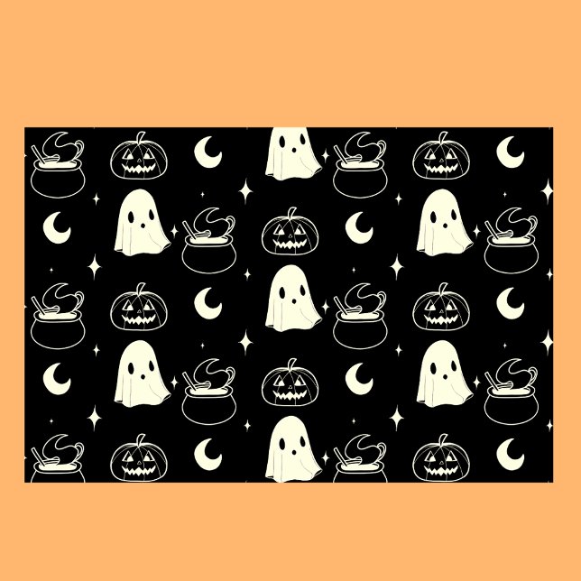 Cute Halloween Boo Ghost Pattern   Tissue Paper (Creator Uploaded)