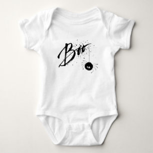 Cute Halloween Boo with Spider Baby Bodysuit