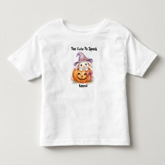Cute Halloween Bunny Pumpkin Custom Toddler T-shirt