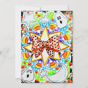 Cute Halloween Candy Corn Card