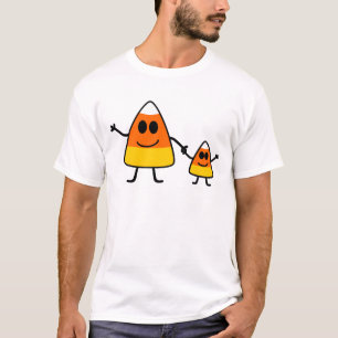 Cute Halloween Candy Corn Family T-Shirt