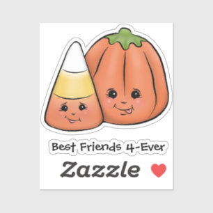 Cute Halloween Candy Corn & Pumpkin