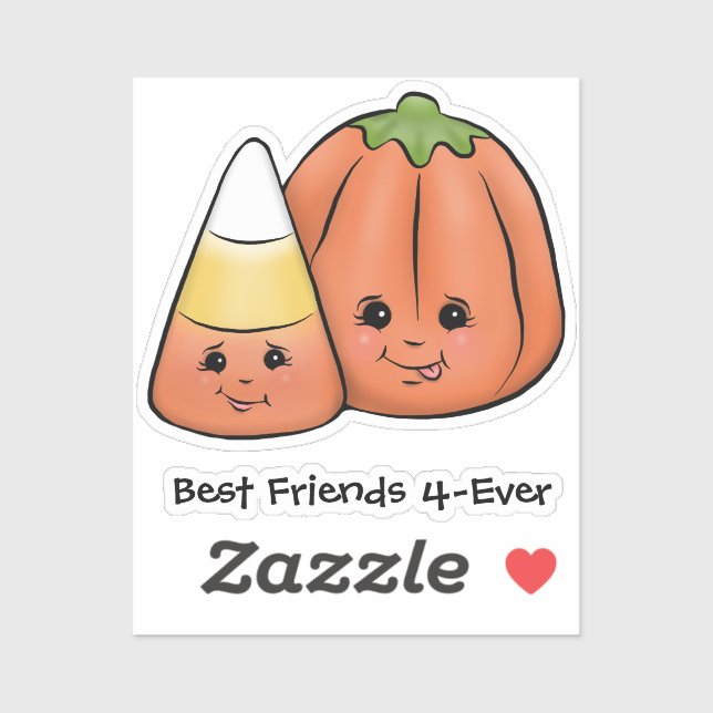 Cute Halloween Candy Corn & Pumpkin (Sheet)