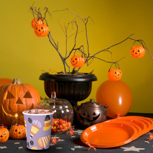 Cute Halloween Candycorn Paper Cups